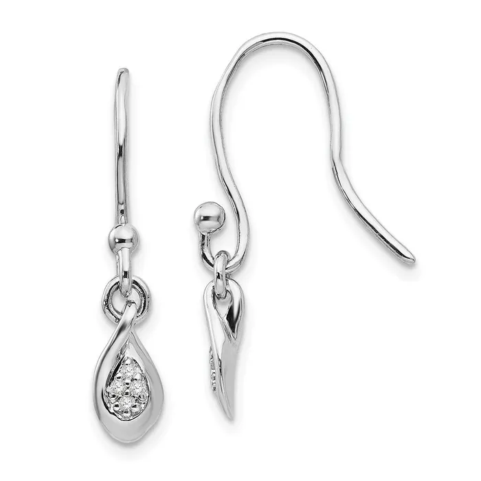 Goldia Earrings White Ice Sterling Silver Rhodiumplated Diamond Shepherd Hook Dangle Earrings Goldia Earrings White Ice Sterling Silver Rhodiumplated Diamond Shepherd Hook Dangle Earrings
