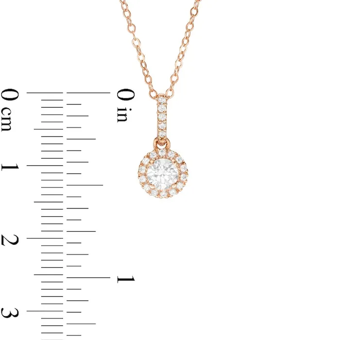 Goldia Necklaces 038 CT TW Natural Diamond Frame Pendant in 14K Rose Gold Goldia Necklaces 038 CT TW Natural Diamond Frame Pendant in 14K Rose Gold