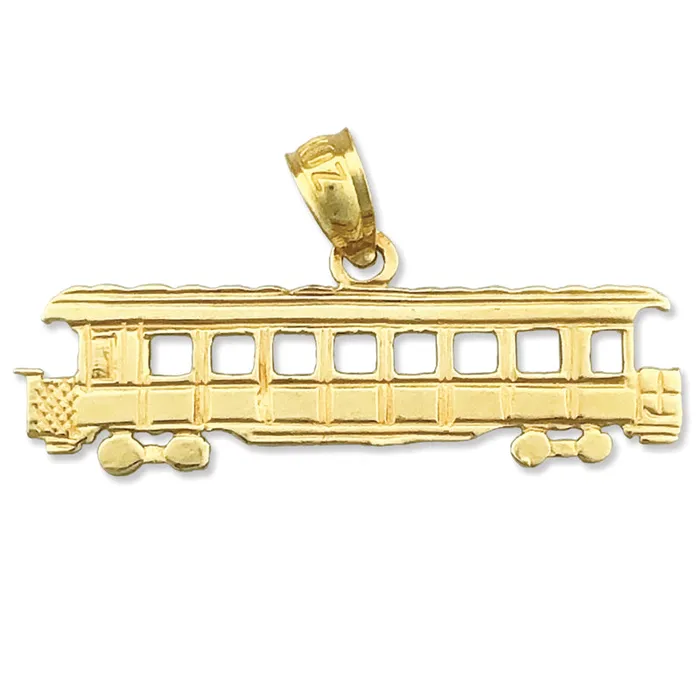 Goldia Necklaces 14K Gold Long Trolley Pendant