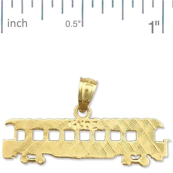 Goldia Necklaces 14K Gold Long Trolley Pendant