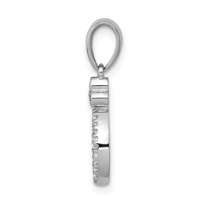 Goldia Necklaces 14k White Gold 18ct Vintage Oval Real Diamond Pendant