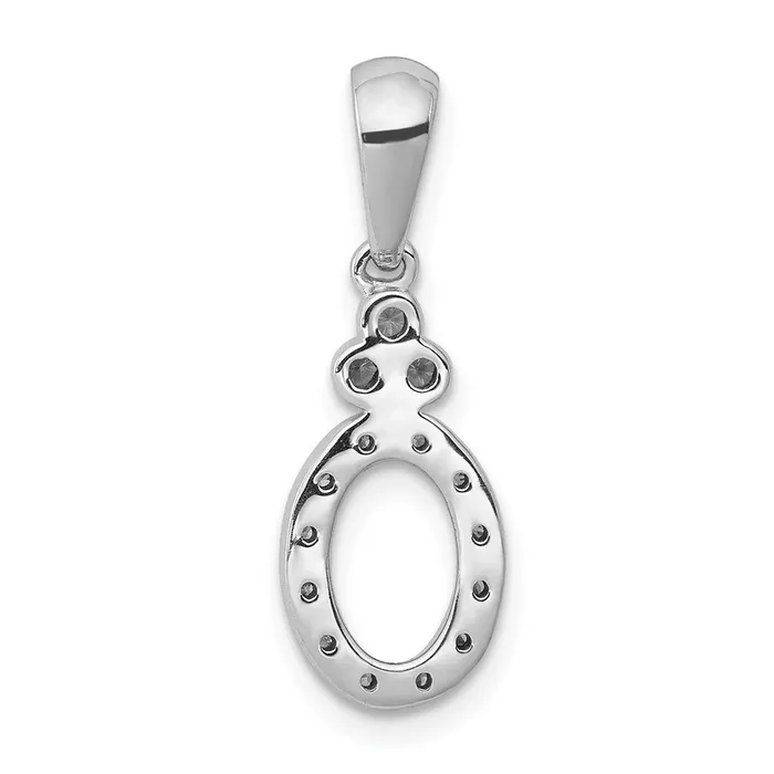 Goldia Necklaces 14k White Gold 18ct Vintage Oval Real Diamond Pendant