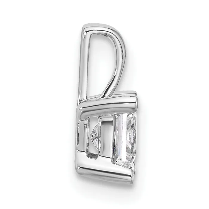Goldia Necklaces 14k White Gold 34 Ct Lab Grown Diamond VSSI G Princess Four Prong Pendant
