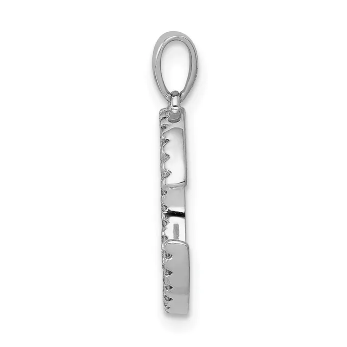 Goldia Necklaces 14K White Gold Real Diamond Letter C Initial Pendant