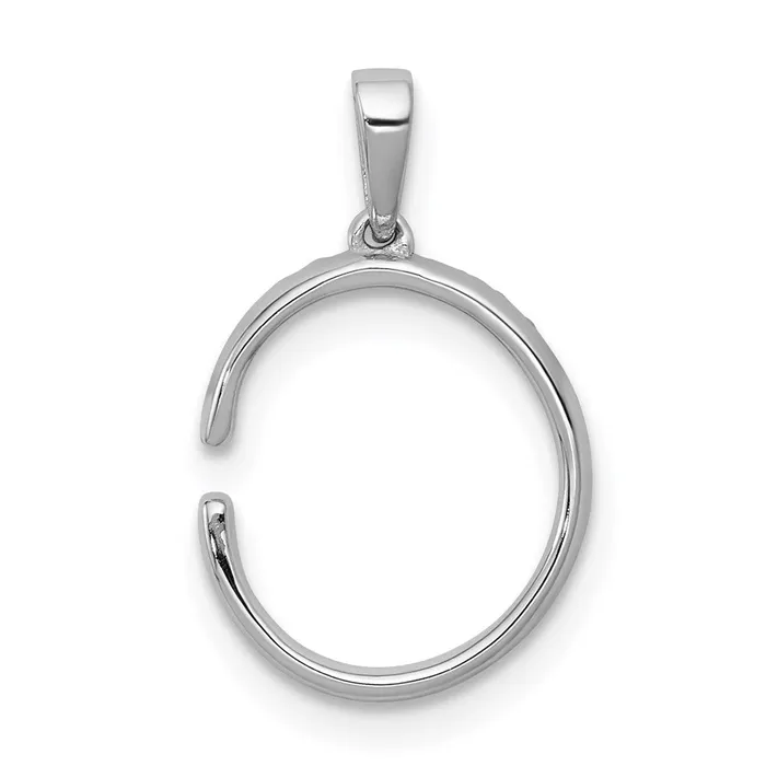 Goldia Necklaces 14K White Gold Real Diamond Letter C Initial Pendant