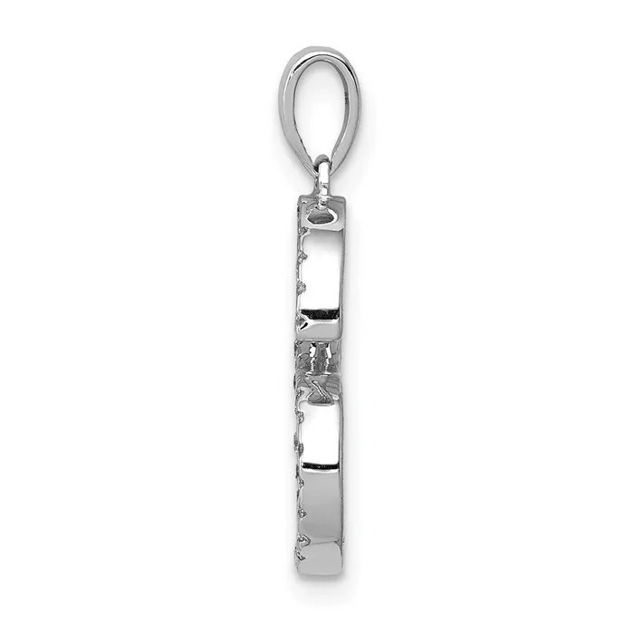 Goldia Necklaces 14K White Gold Real Diamond Letter S Initial Pendant