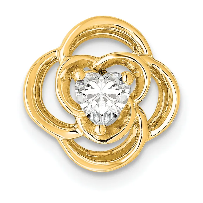 Goldia Necklaces 14k Yellow Gold 14 Ct Lab Grown Diamond VSSI G Flower Chain Slide Pendant Goldia Necklaces 14k Yellow Gold 14 Ct Lab Grown Diamond VSSI G Flower Chain Slide Pendant