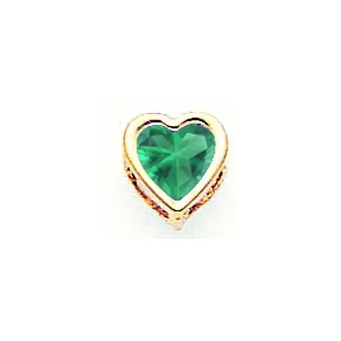 Goldia Necklaces 14K Yellow Gold 6mm Heart Mount St Helens bezel pendant