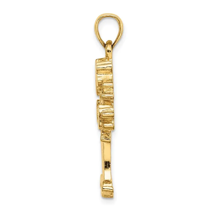 Goldia Necklaces 14k Yellow Gold CutOut Money Tree Charm
