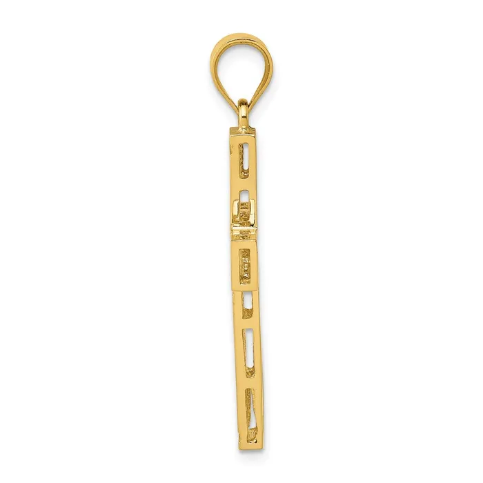 Goldia Necklaces 14k Yellow Gold Greek Key Cross Pendant