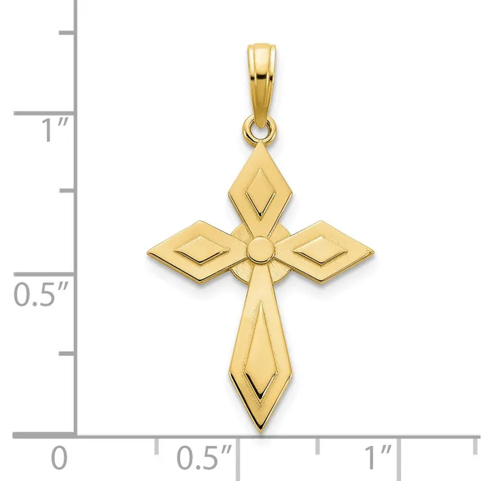 Goldia Necklaces 14k Yellow Gold Passion Cross Pendant