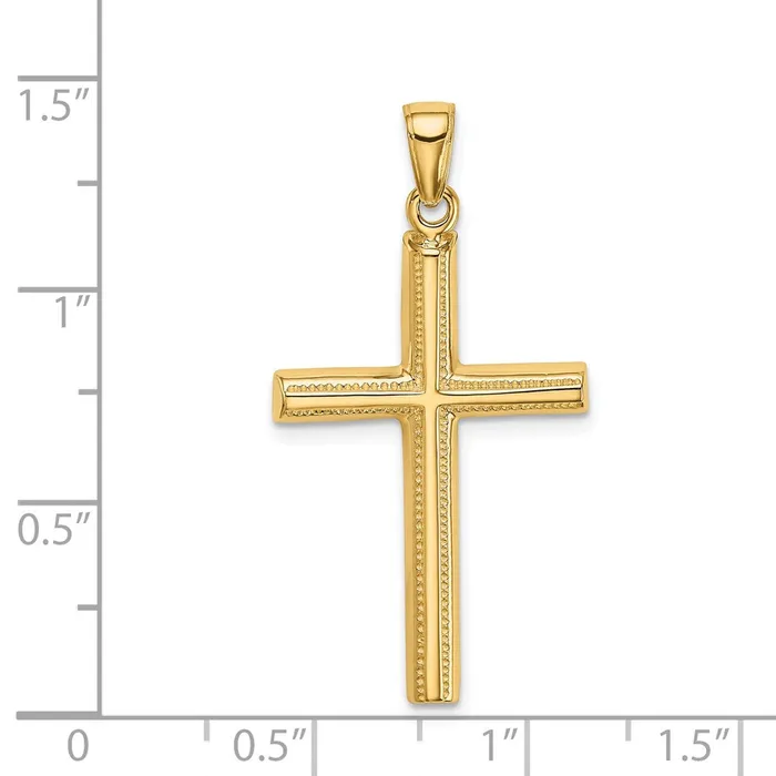 Goldia Necklaces 14k Yellow Gold Polished Cross Pendant