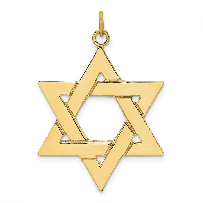 Goldia Necklaces 14k Yellow Gold Polished Solid Star of David Pendant