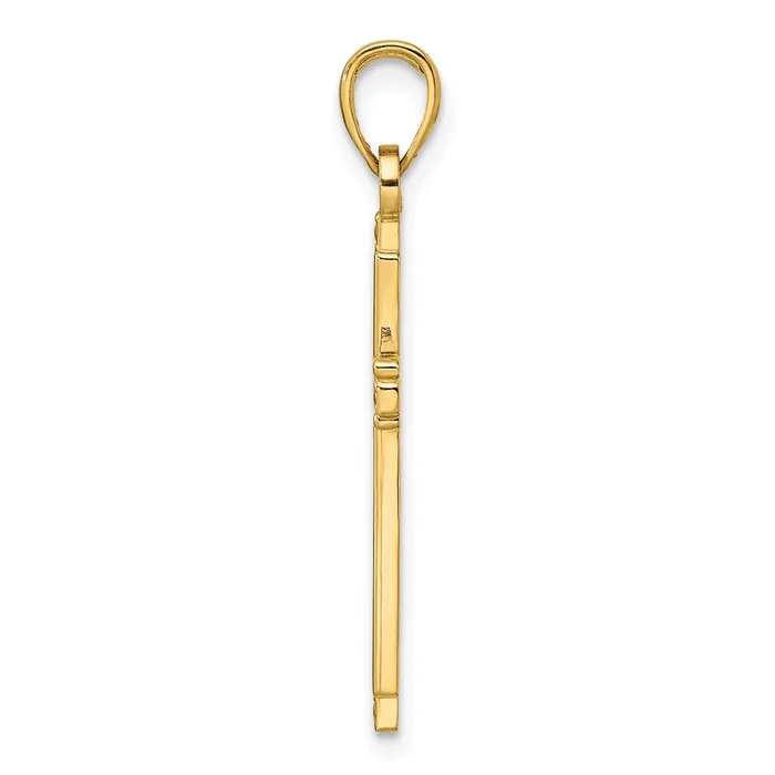 Goldia Necklaces 14k Yellow Gold Polished u0026 Textured Fancy Cross Pendant
