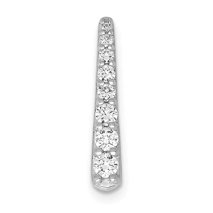 Goldia Necklaces Solid 14k White Gold 14ct Simulated CZ Fancy Chain Slide Goldia Necklaces Solid 14k White Gold 14ct Simulated CZ Fancy Chain Slide