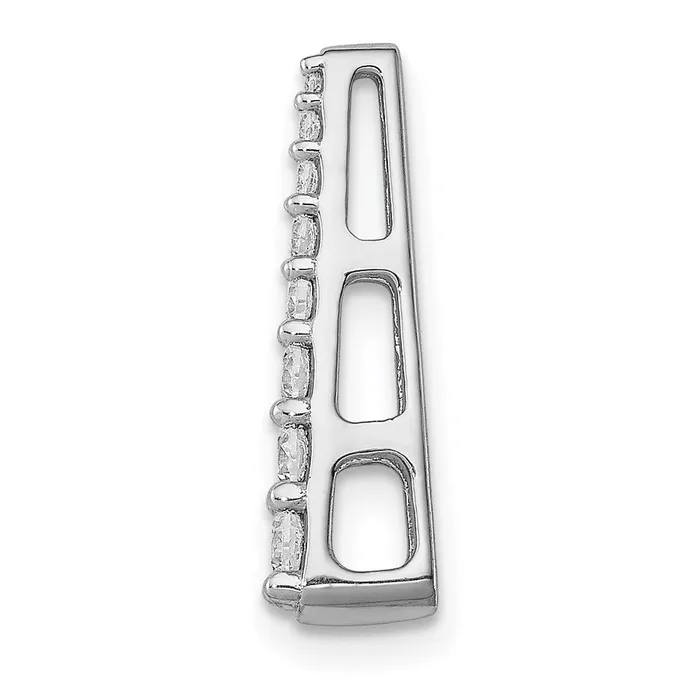 Goldia Necklaces Solid 14k White Gold 14ct Simulated CZ Fancy Chain Slide