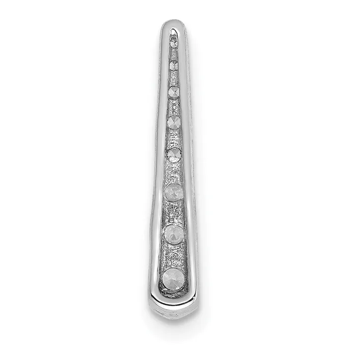 Goldia Necklaces Solid 14k White Gold 14ct Simulated CZ Fancy Chain Slide