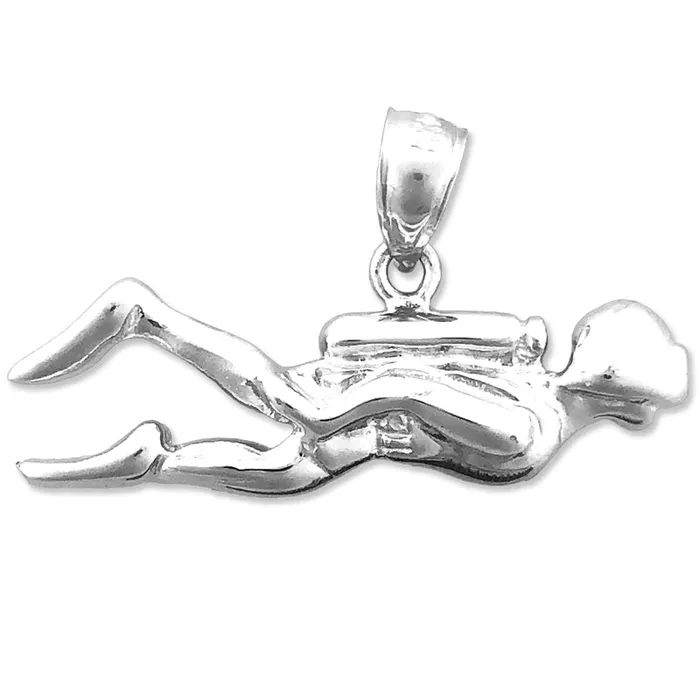 Goldia PreStyled Sets 14K Gold 28MM Scuba Diver Pendant