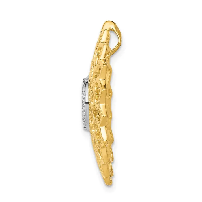 Goldia PreStyled Sets 14K Yellow Gold 110ct Real Diamond SahasraraCrown Chakra Chain Slide