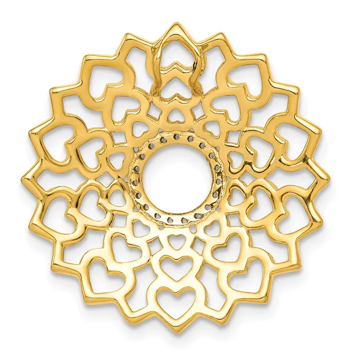 Goldia PreStyled Sets 14K Yellow Gold 110ct Real Diamond SahasraraCrown Chakra Chain Slide
