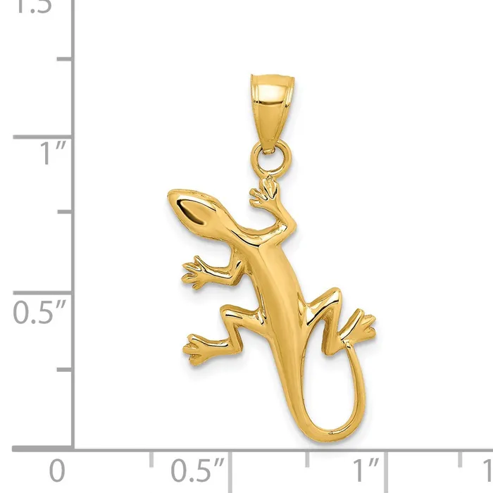 Goldia PreStyled Sets 14k Yellow Gold Gecko Pendant