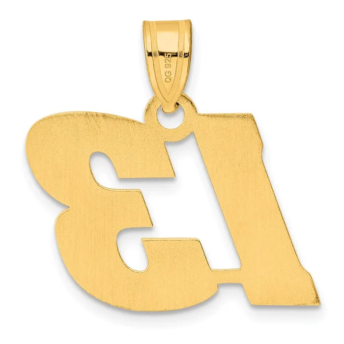 Goldia PreStyled Sets 14k Yellow Gold Polished Block Number 13 Pendant
