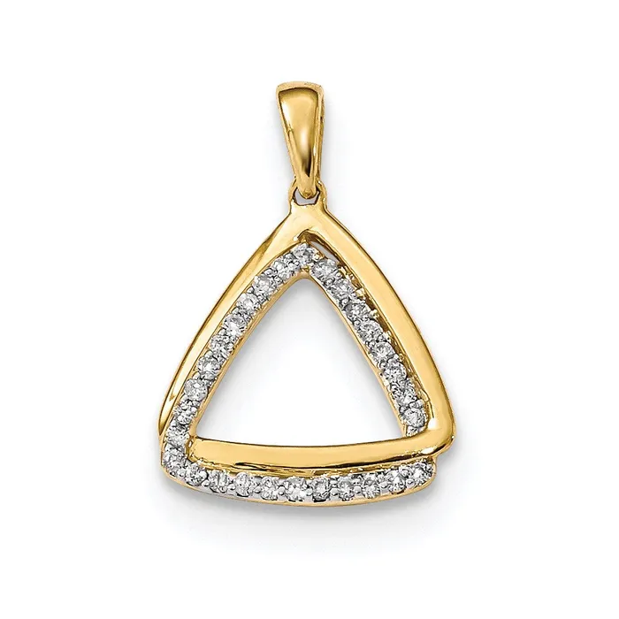 Goldia PreStyled Sets 14k Yellow Gold Real Diamond Pendant