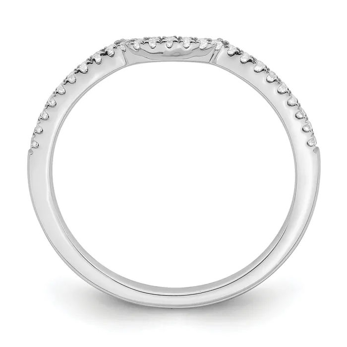 Goldia Rings 012ct CZ Solid Real 14k White Polished Matching Wedding Wedding Band Ring