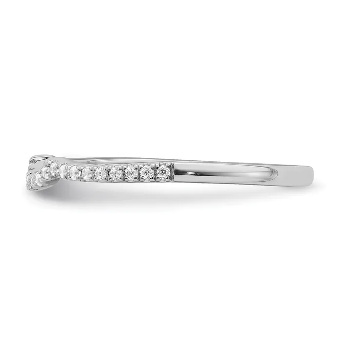 Goldia Rings 012ct CZ Solid Real 14k White Polished Matching Wedding Wedding Band Ring