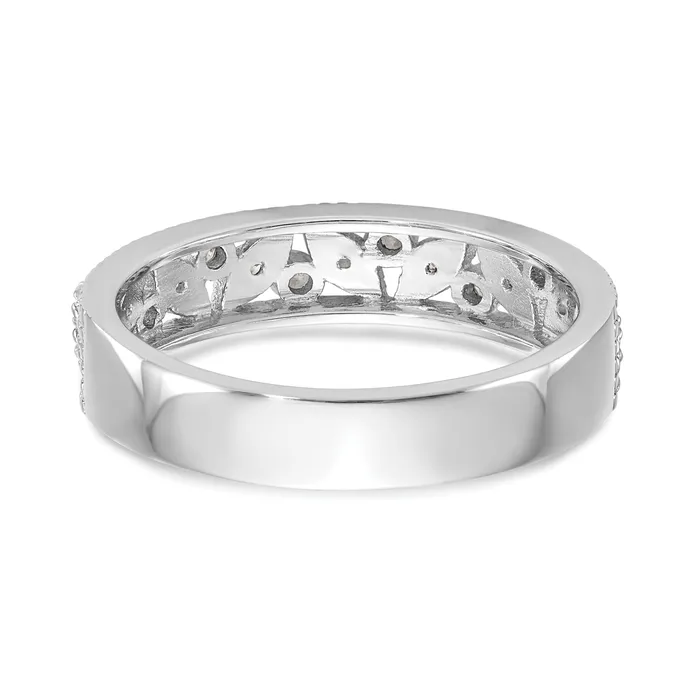 Goldia Rings 013ct CZ Solid Real 14K White Gold Wedding Band Ring