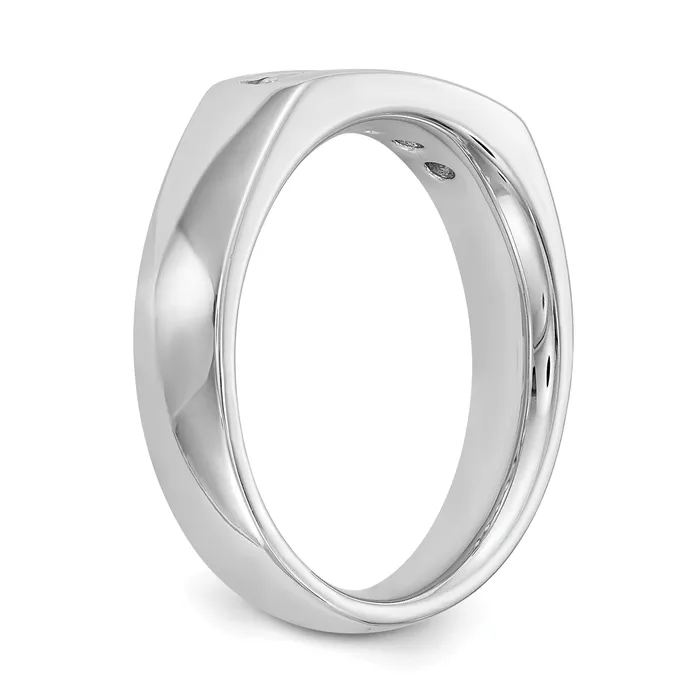 Goldia Rings 033ct CZ Solid Real 14K White Gold 5Stone Channel Wedding Band Ring