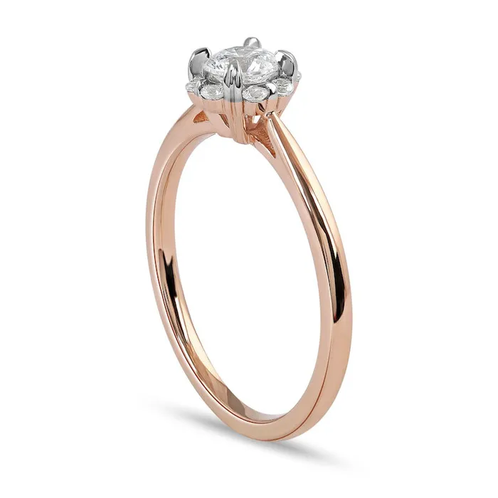 Goldia Rings 050 CT TW Natural Diamond Frame Engagement Ring in Solid 10K Rose Gold JI3 Goldia Rings 050 CT TW Natural Diamond Frame Engagement Ring in Solid 10K Rose Gold JI3