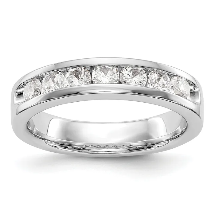 Goldia Rings 072ct CZ Solid Real 14K White Gold 73mm Stone Channel Wedding Band Ring Goldia Rings 072ct CZ Solid Real 14K White Gold 73mm Stone Channel Wedding Band Ring