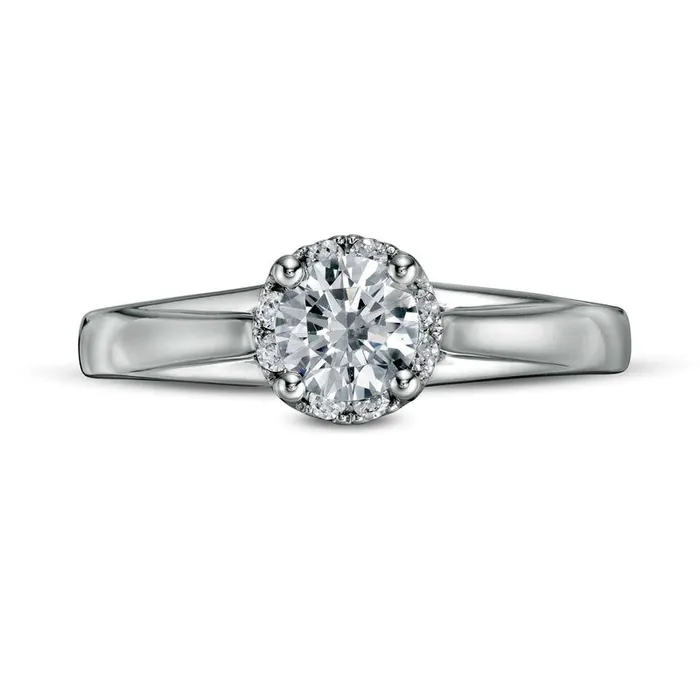 Goldia Rings 075 CT TW Natural Diamond Frame Engagement Ring in Solid 14K White Gold II2 Goldia Rings 075 CT TW Natural Diamond Frame Engagement Ring in Solid 14K White Gold II2