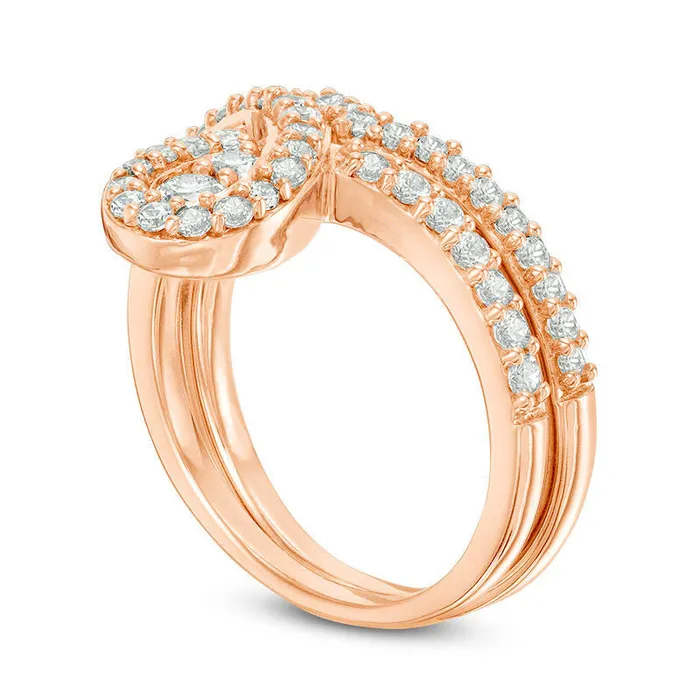 Goldia Rings 075 CT TW Natural Diamond PearShaped Frame Bridal Engagement Ring Set in Solid 10K Rose Gold Goldia Rings 075 CT TW Natural Diamond PearShaped Frame Bridal Engagement Ring Set in Solid 10K Rose Gold