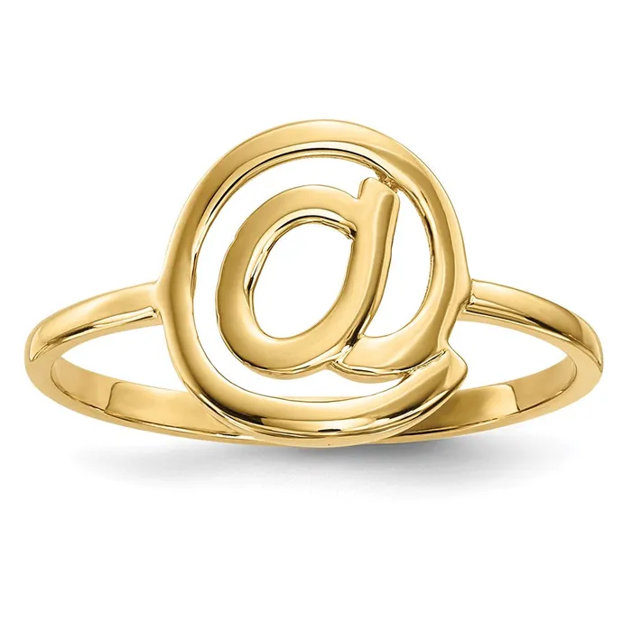 Goldia Rings 14k Gold Polished Symbol Ring