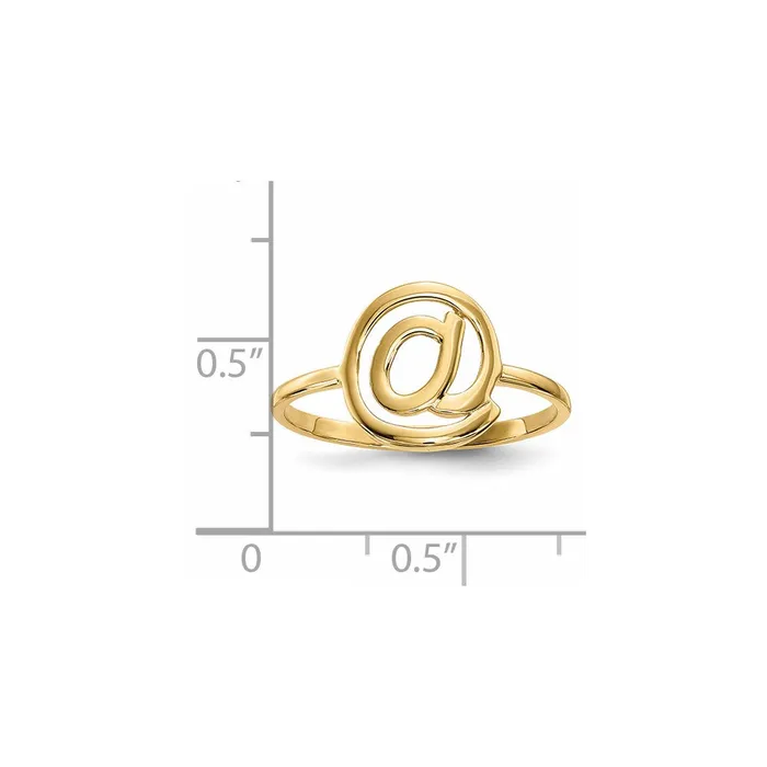 Goldia Rings 14k Gold Polished Symbol Ring