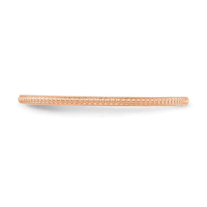 Goldia Rings 14K Rose Gold 12mm Bead Stackable Band