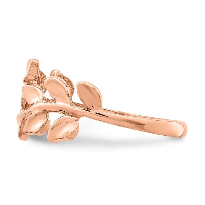 Goldia Rings 14K Rose Gold Polished Leaf Ring