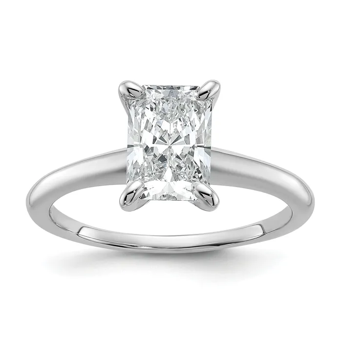 Goldia Rings 14k White Gold 1 12 Ct Certified Lab Grown Diamond VSSI G Radiant Solitare Engagement Ring Goldia Rings 14k White Gold 1 12 Ct Certified Lab Grown Diamond VSSI G Radiant Solitare Engagement Ring