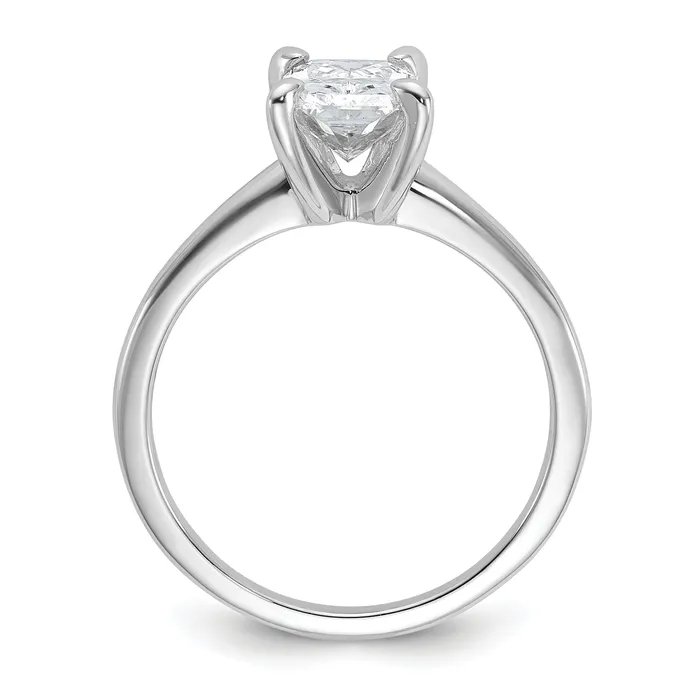 Goldia Rings 14k White Gold 1 12 Ct Certified Lab Grown Diamond VSSI G Radiant Solitare Engagement Ring