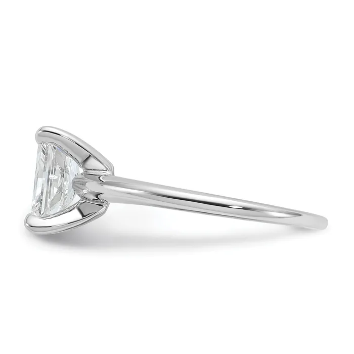 Goldia Rings 14k White Gold 1 12 Ct Certified Lab Grown Diamond VSSI G Radiant Solitare Engagement Ring