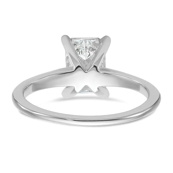 Goldia Rings 14k White Gold 1 12 Ct Certified Lab Grown Diamond VSSI G Radiant Solitare Engagement Ring