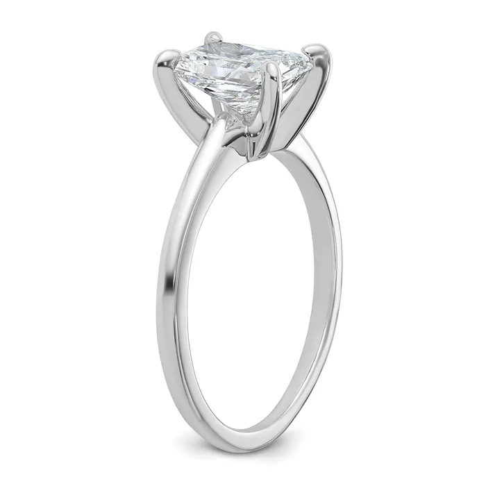 Goldia Rings 14k White Gold 1 12 Ct Certified Lab Grown Diamond VSSI G Radiant Solitare Engagement Ring