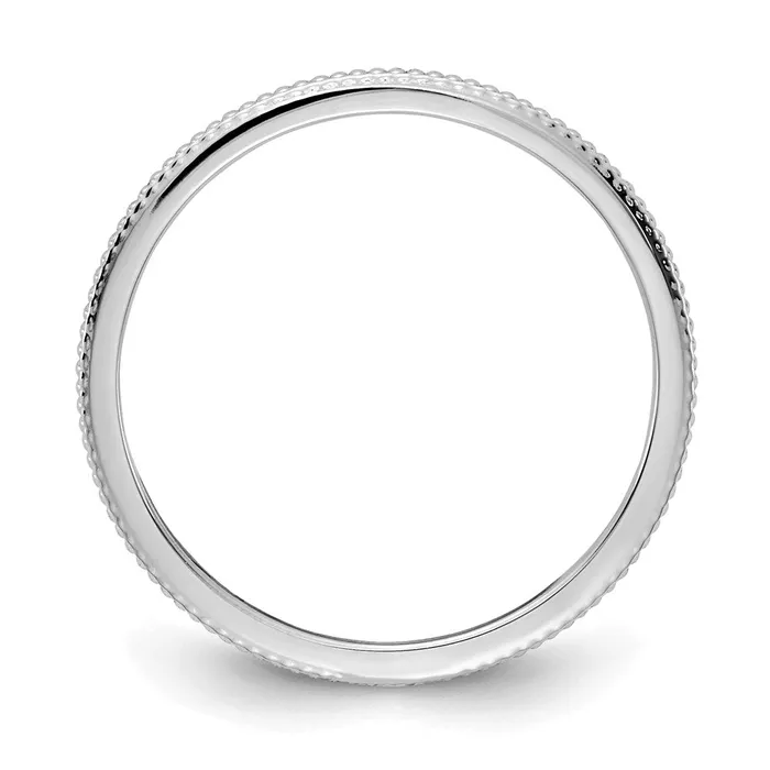 Goldia Rings 14K White Gold 12mm Bead Stackable Band