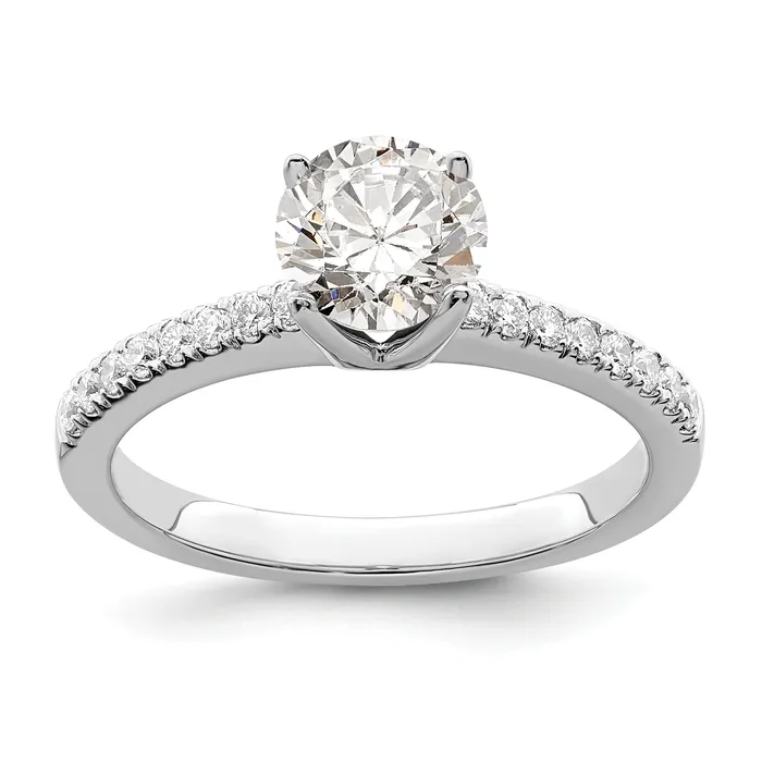 Goldia Rings 14K White Gold Lab Grown Diamond VSSI FGH Engagement Ring