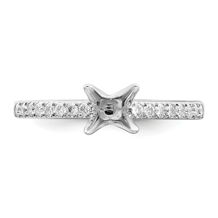 Goldia Rings 14K White Gold Lab Grown Diamond VSSI FGH Engagement Ring