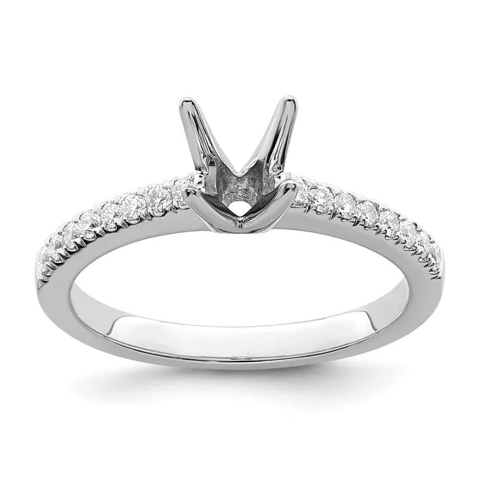 Goldia Rings 14K White Gold Lab Grown Diamond VSSI FGH Engagement Ring