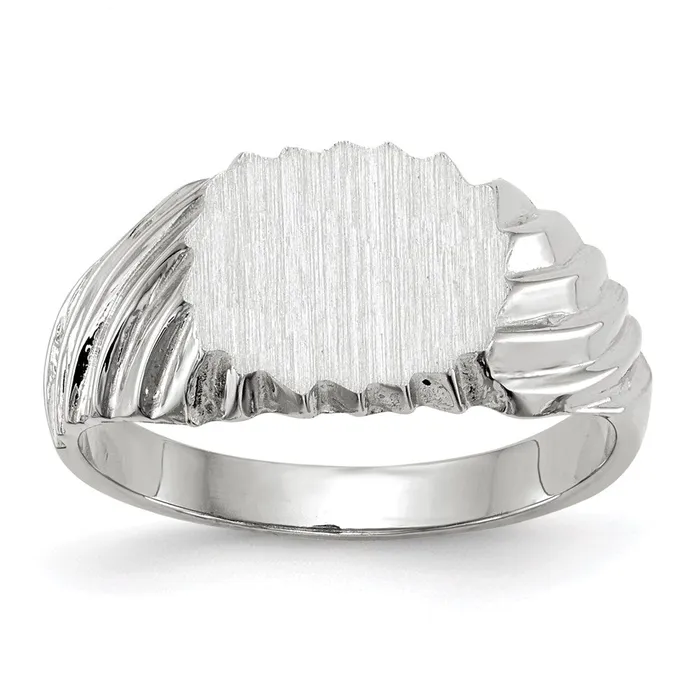 Goldia Rings 14k White Gold Signet Ring