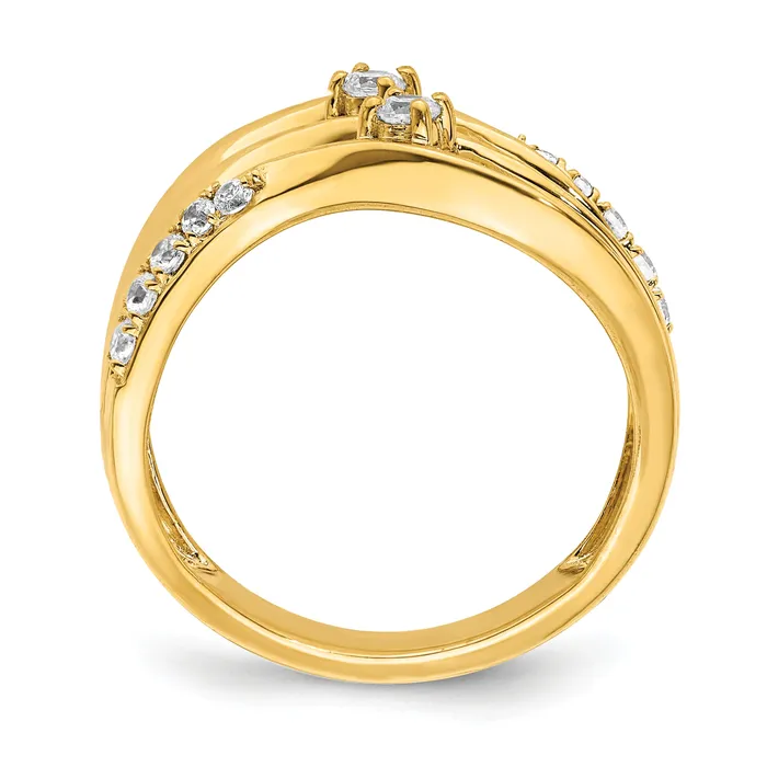 Goldia Rings 14k Yellow Gold 13 Ct Lab Grown Diamond VSSI G Fashion Ring